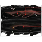 Trendy Woven-Design Leather Handbag - Image 3