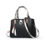 Trendy Plaid-Handle Leather Handbag for Women - Image 4
