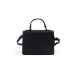 Elegant Black Embossed Leather Handbag - Image 3